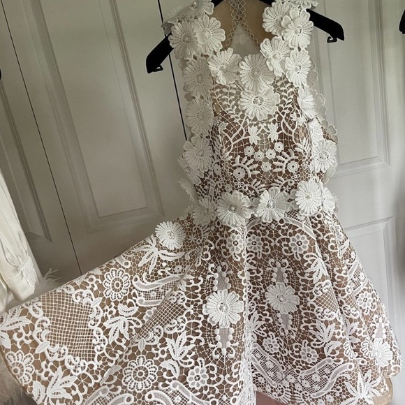 Helen O'Connor Enchanted Dress: 3D Floral
Lace Mini Dress - Size 12 - Picture 4 of 5